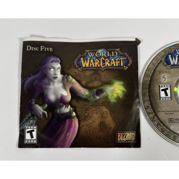 World Of Warcraft Original PC Game Blizzard (2004) Disc #5 Only Paper Sleeve - Picture 2 of 6